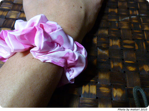 20101014-7　サン宝石の激安シュシュでカンタンまとめ髪