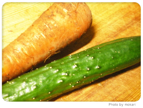 20080628-1　無農薬野菜のミレーの野菜で子供のおやつ作り。2日目