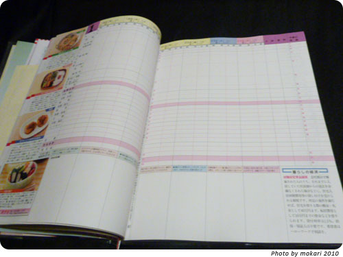 20100121-12　2010年の家計簿は、講談社のお料理家計簿